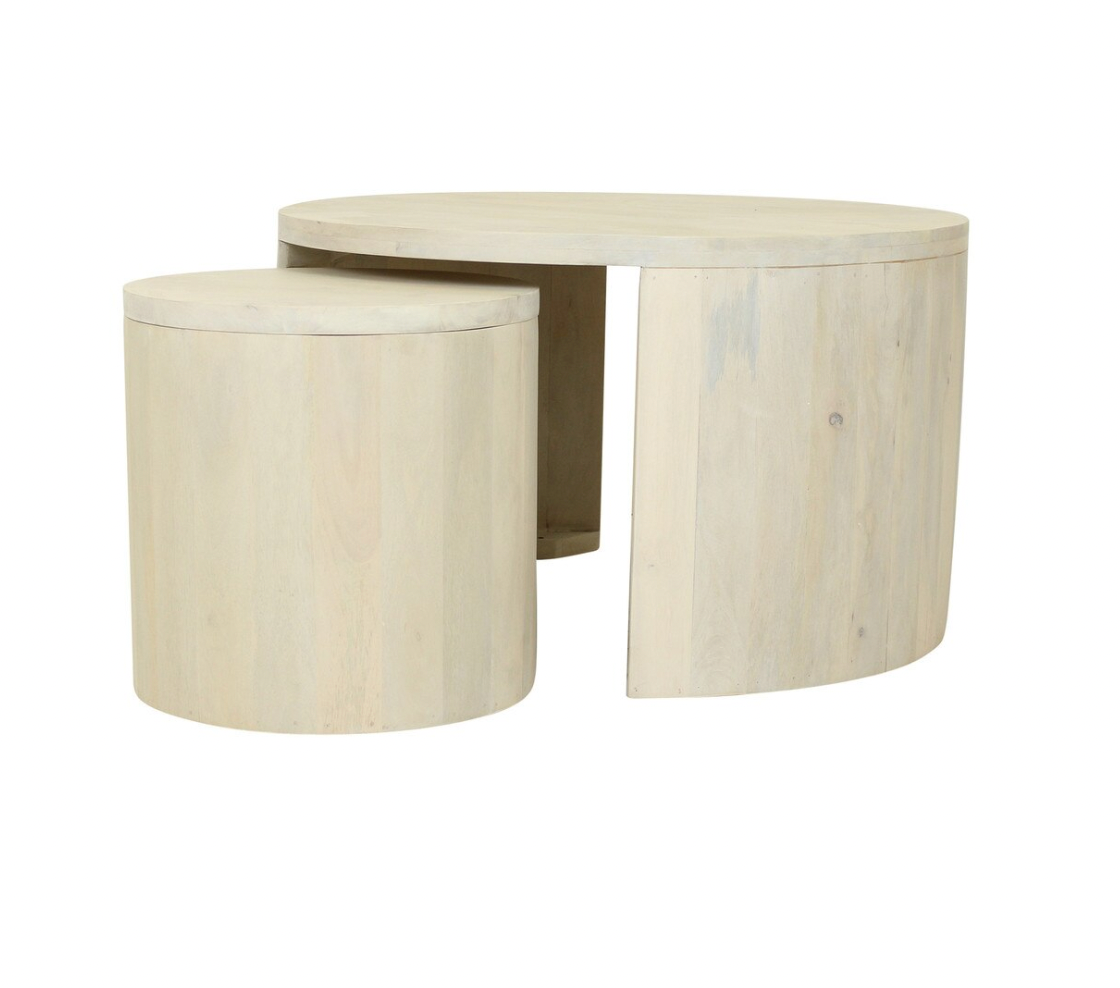 JE White Storage Coffee Table