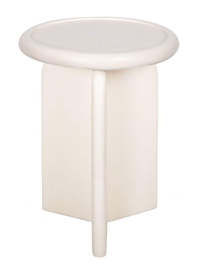 JE Solid White Armos Side Table