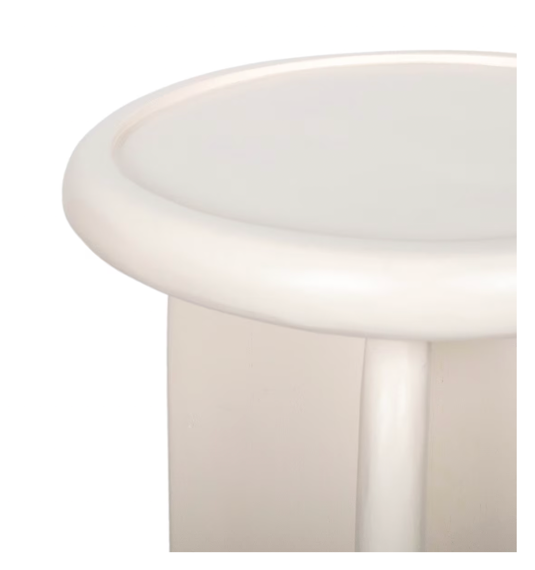 JE Solid White Armos Side Table