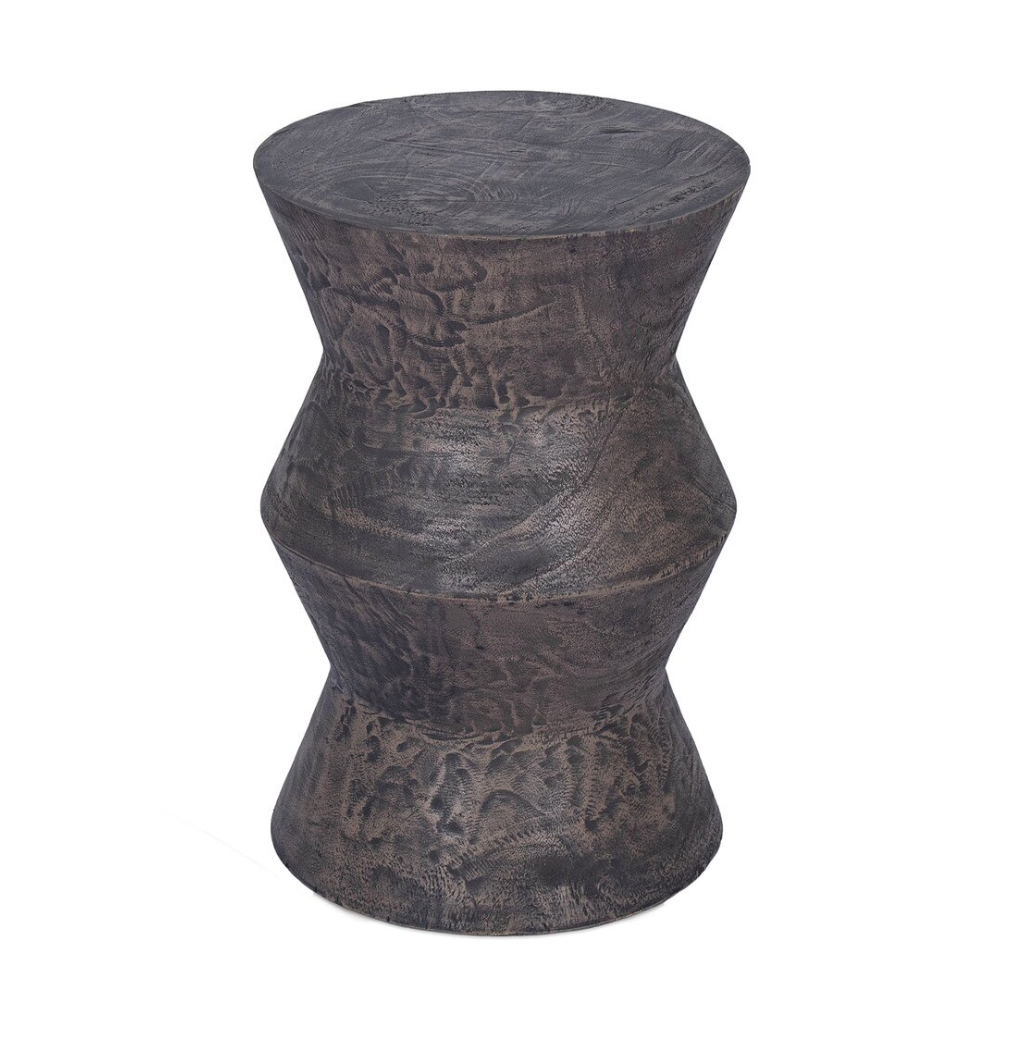 JE Grey Wash Zigzag Side Table
