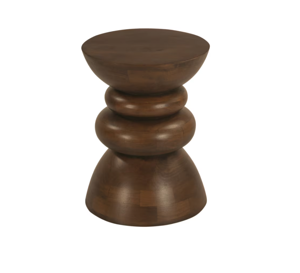 JE Walnut Felix Accent Table