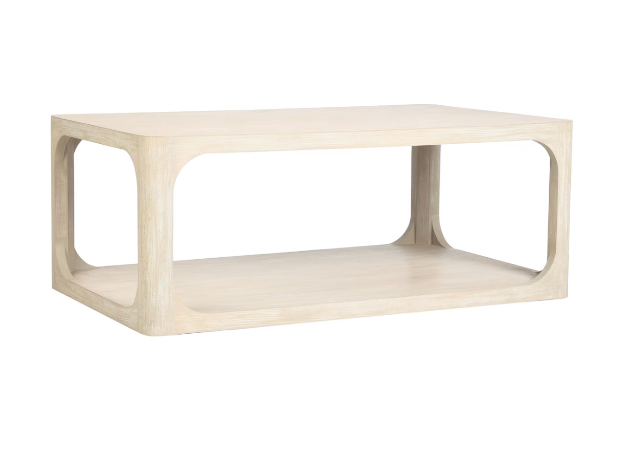 JE Brushed White Archie Coffee Table