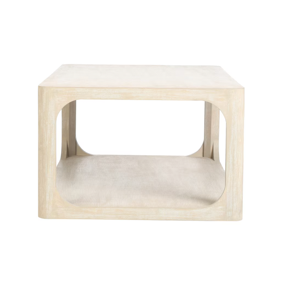 JE Brushed White Archie Coffee Table