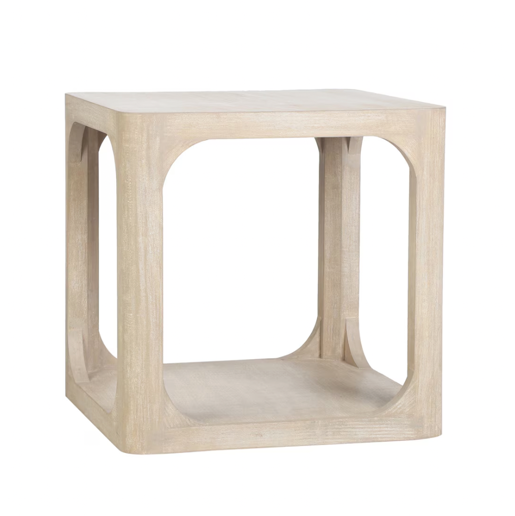 JE Brushed White Archie Side Table