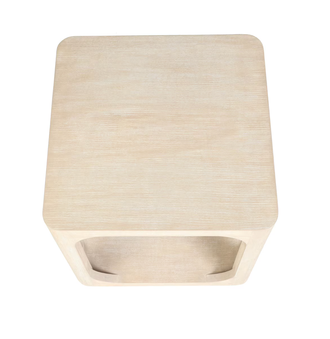 JE Brushed White Archie Side Table