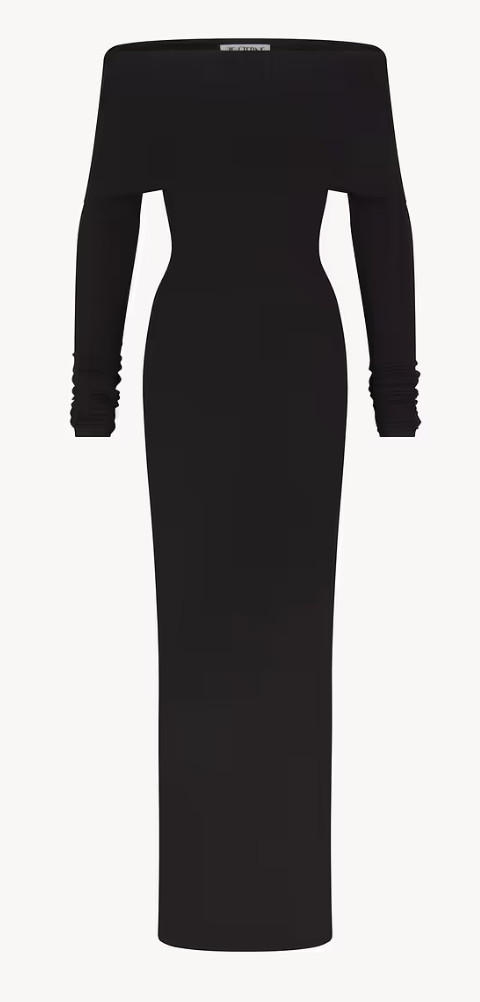 Long Sleeve Off-Shoulder Maxi Dress