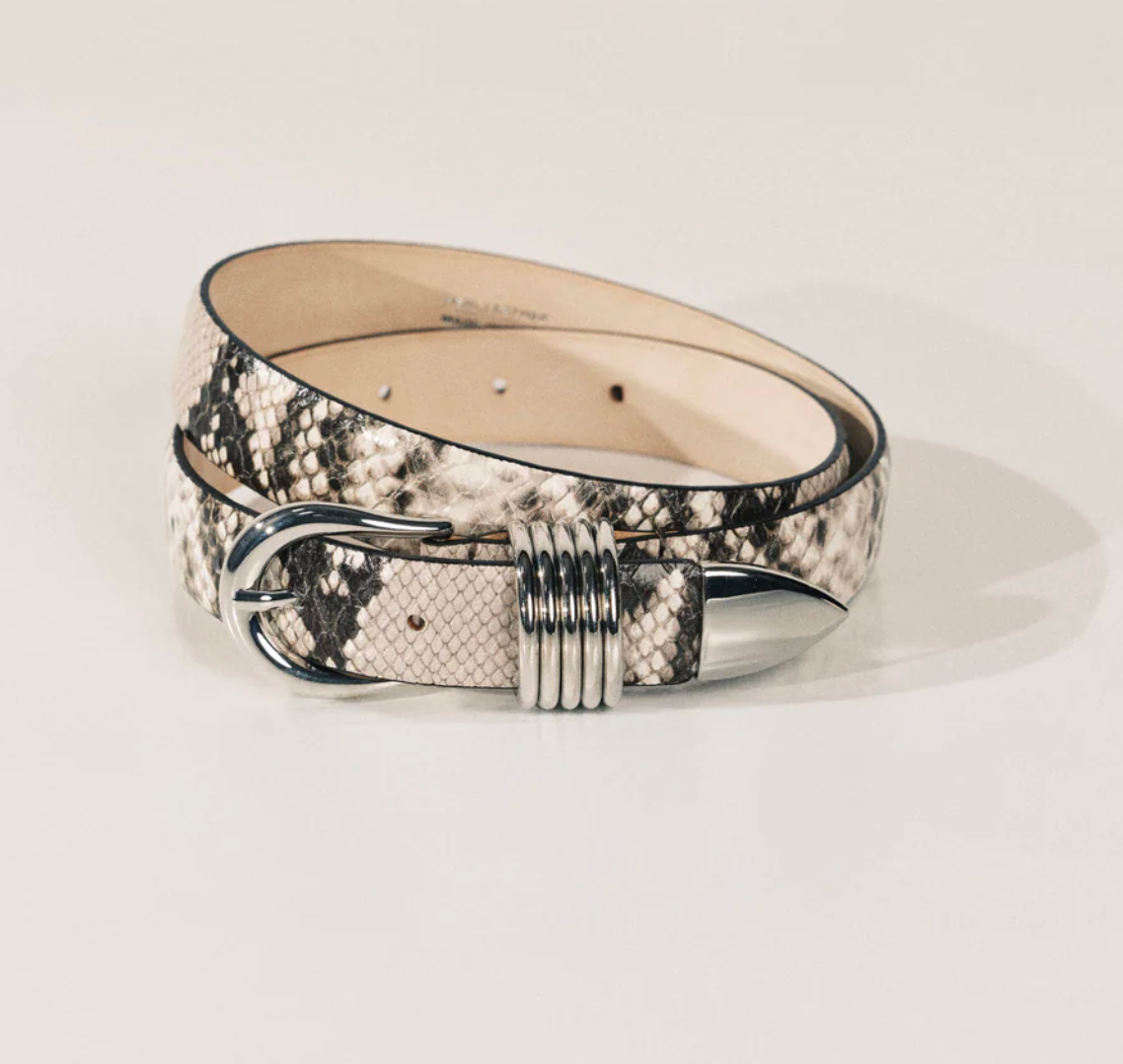 Hollyhock Snake Silver in Beige