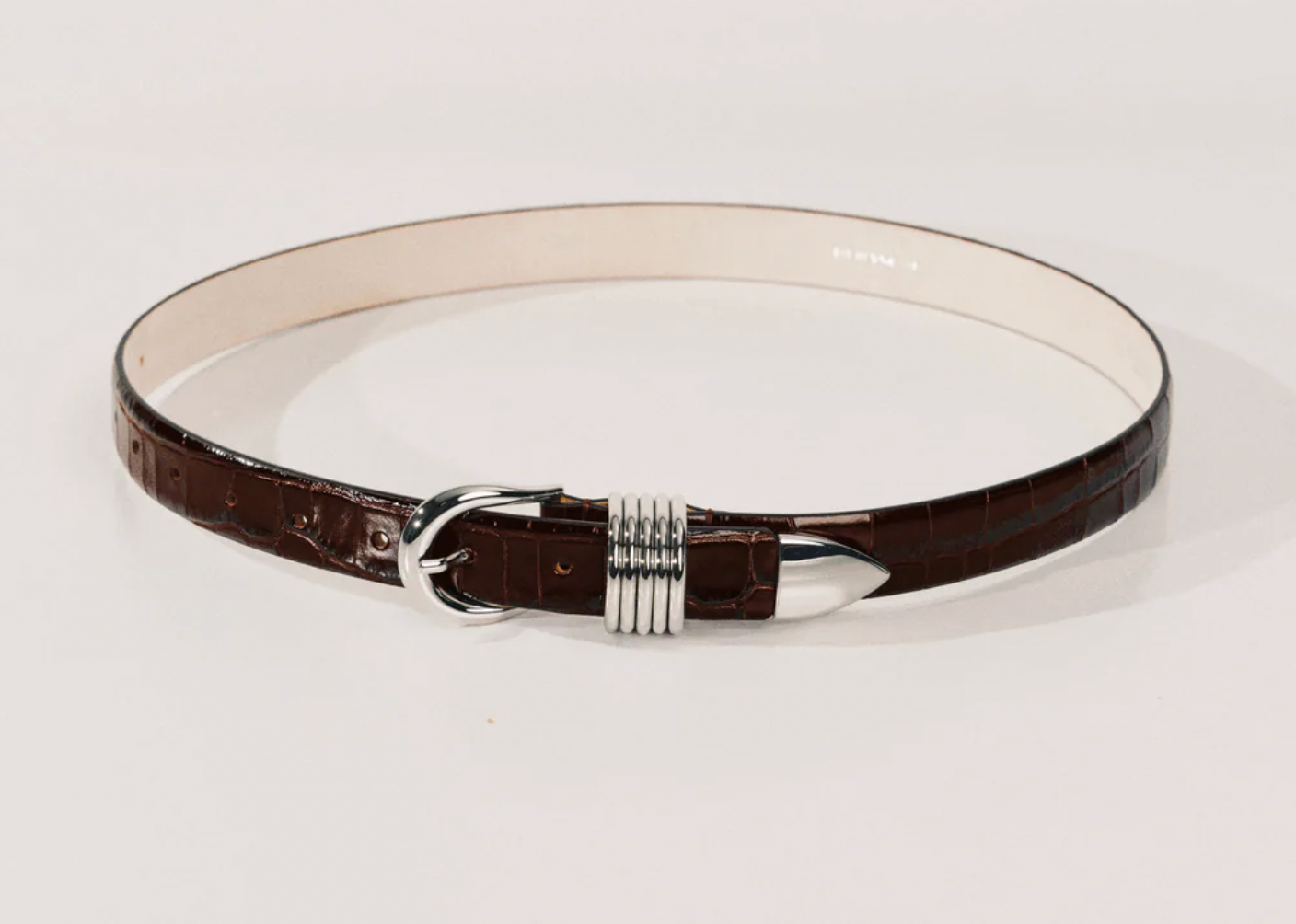 Hollyhock Croc Silver in Dark Chocolate