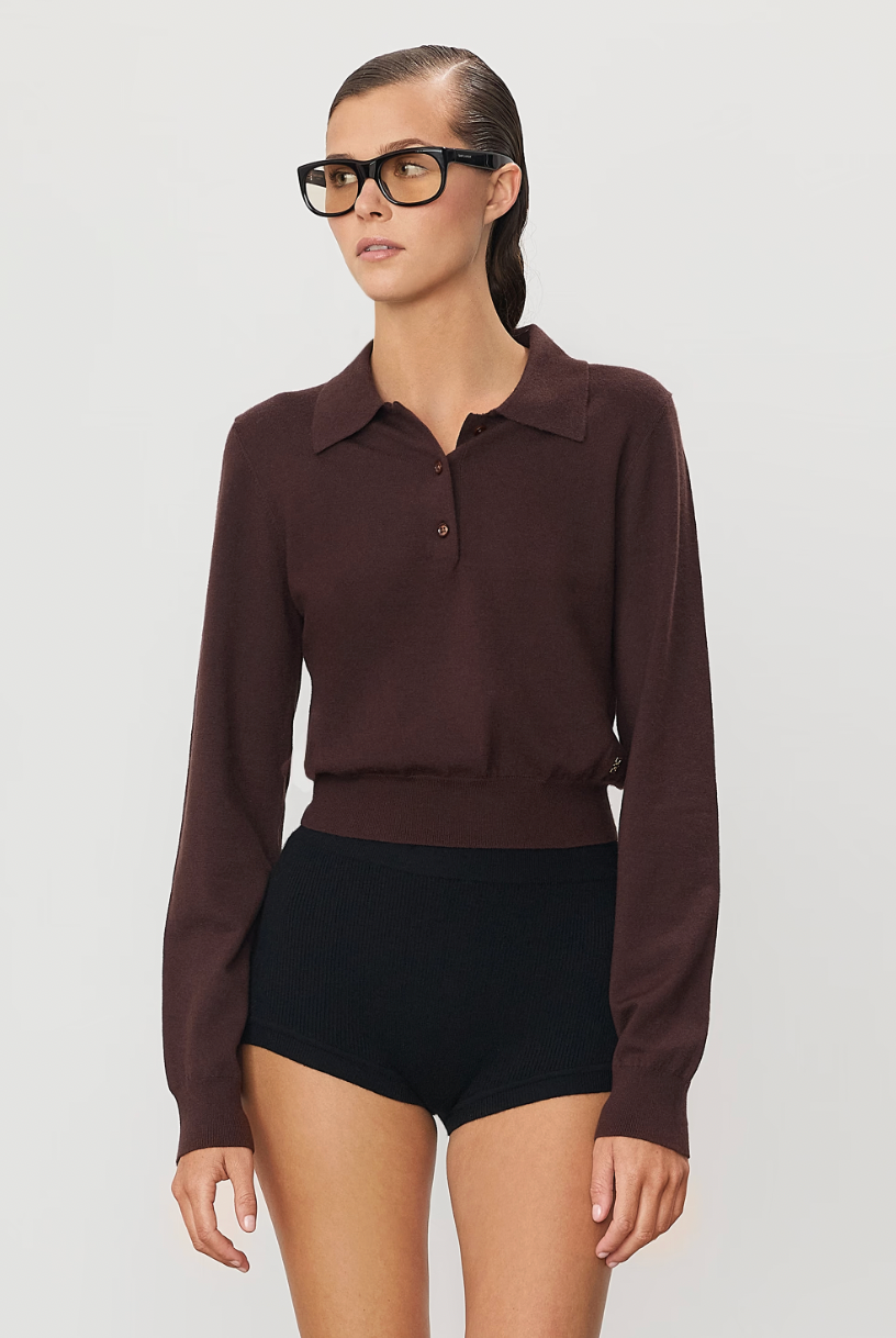 Long Sleeve Journey Top in Espresso