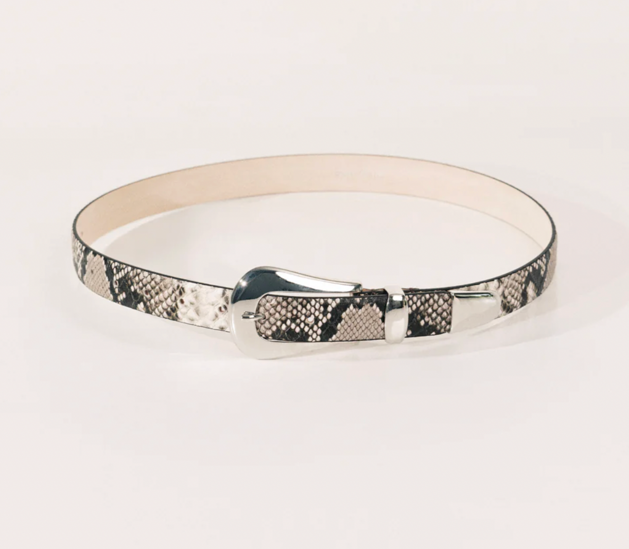 Colette Snake Silver in Ivory & Brown