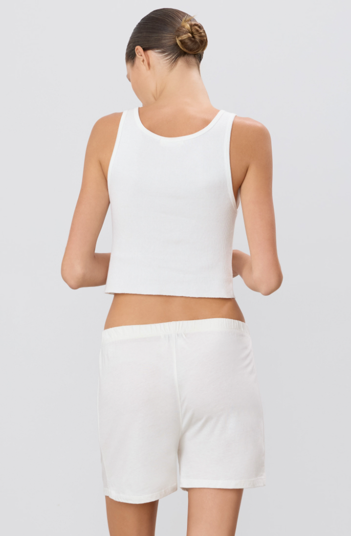 Cropped Scoop Neck Tank