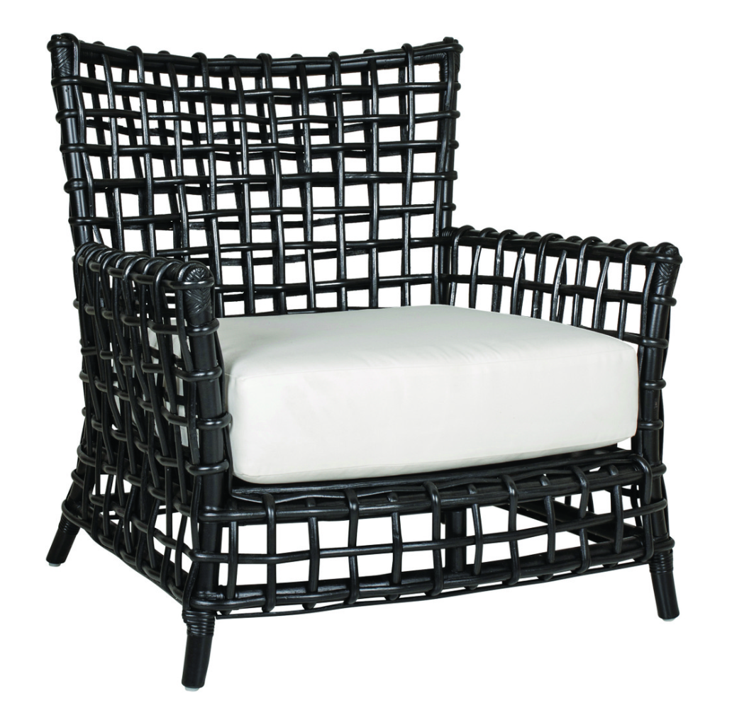 Black rattan clearance arm chair