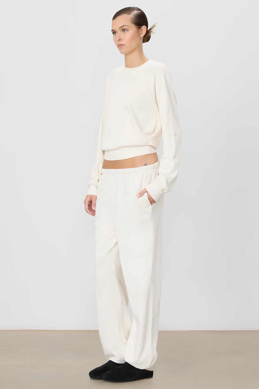 Boyfriend Pocket Sweatpant in Bone