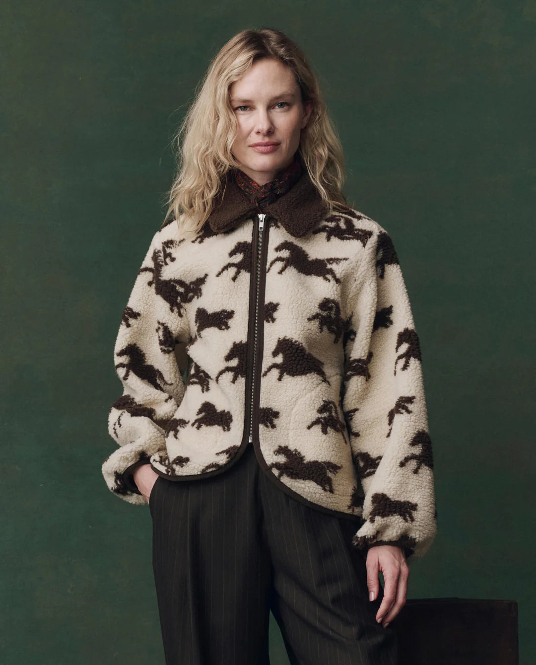 The Pasture Jacket in Cream with Hickory