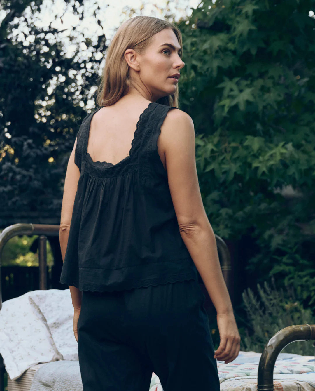 The Eyelet Tank in Black