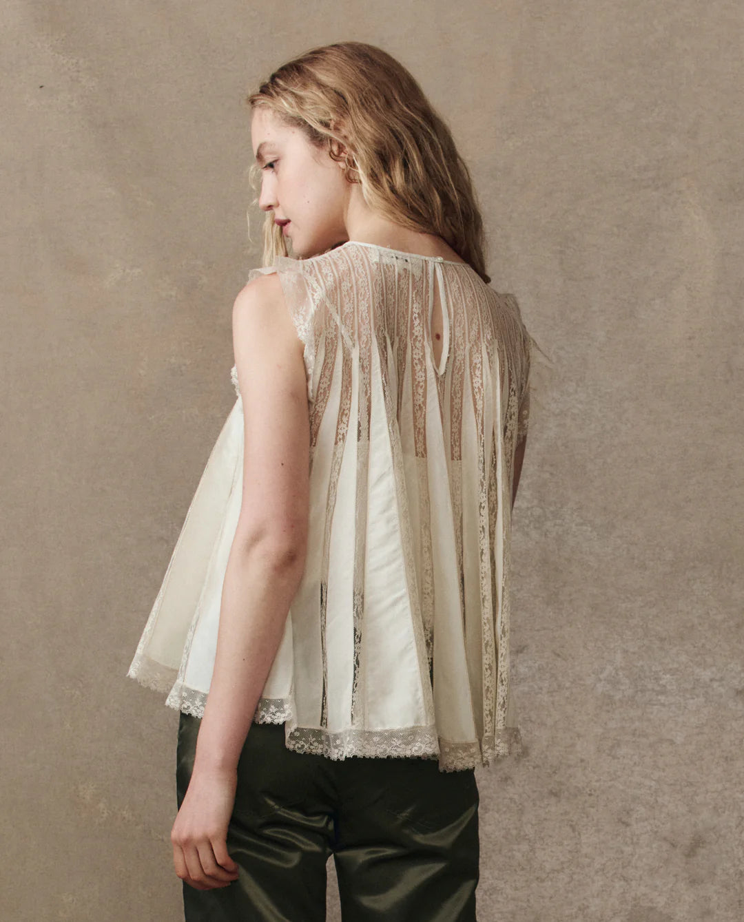 The Keepsake Lace Shell Top in Cream