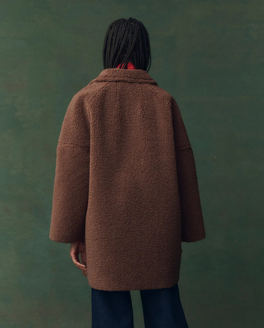 The Plush Car Coat in Chocolate