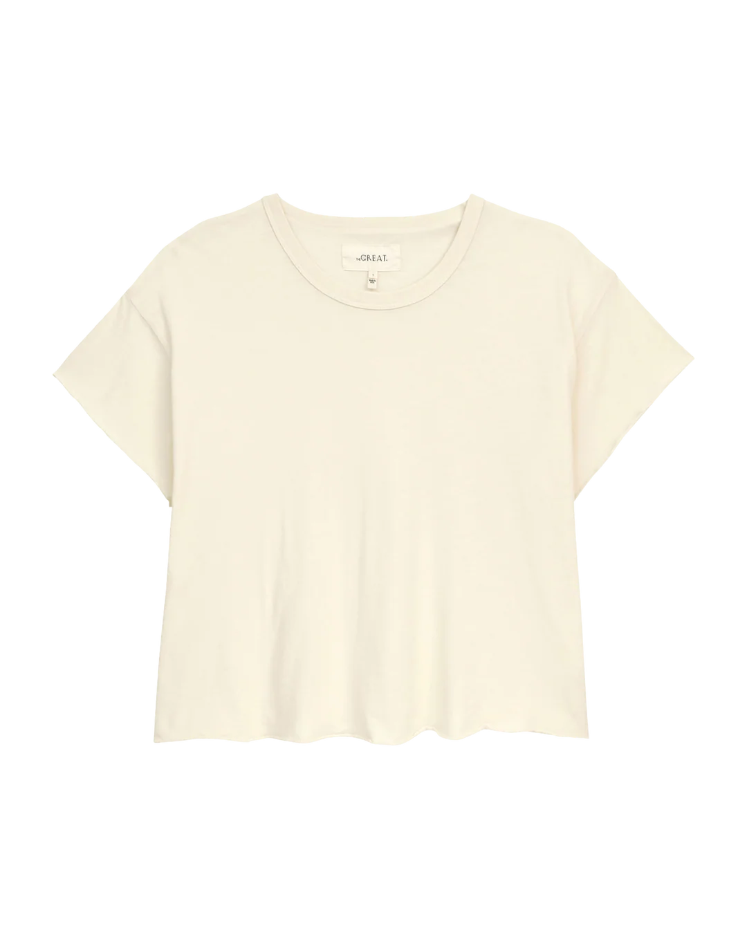 The Crop Tee in Washed White