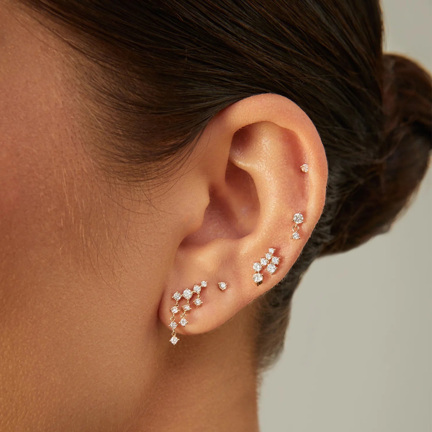 Baby Solitaire Diamond Stud Earring