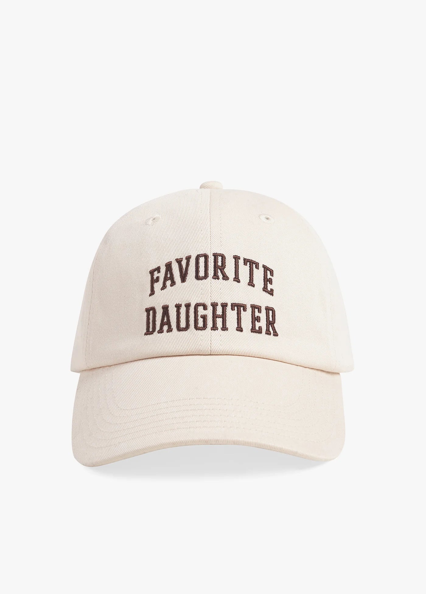 All Caps Logo Baseball Hat in Khaki/Coffee