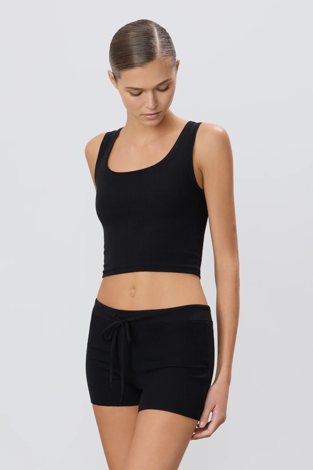 Square Neck Tank in Black