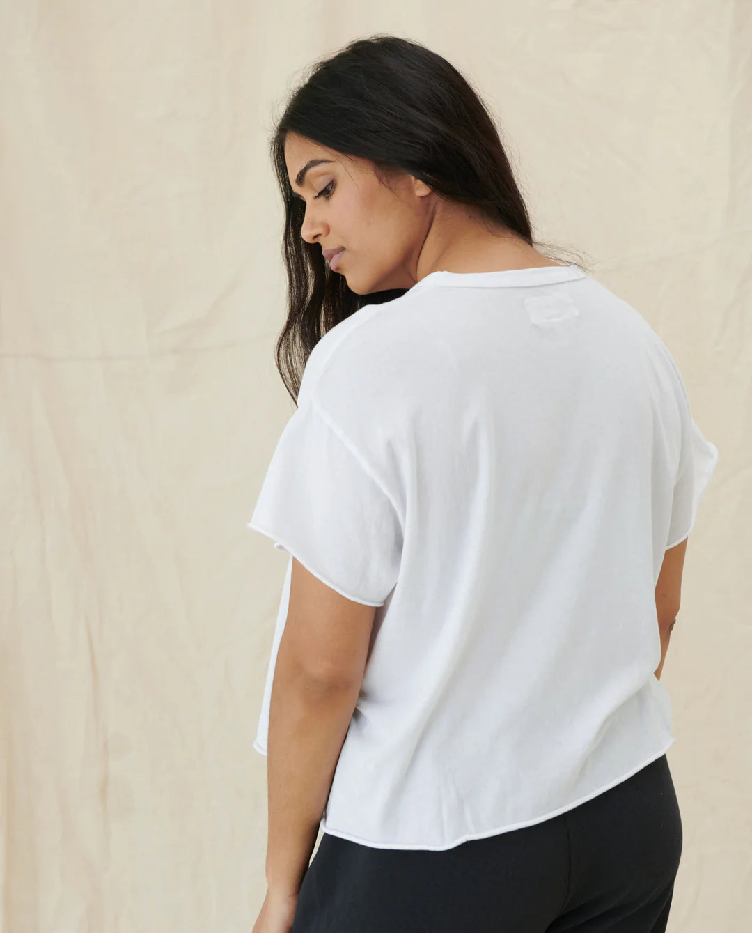 The Crop Tee in True White