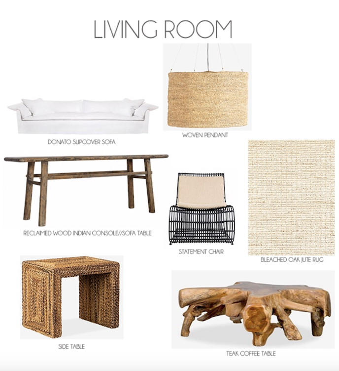 JE Braided Seagrass Side Table
