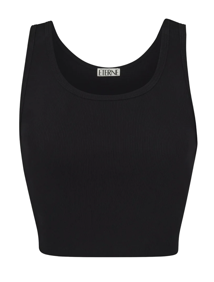 Cropped Scoop Neck Tank