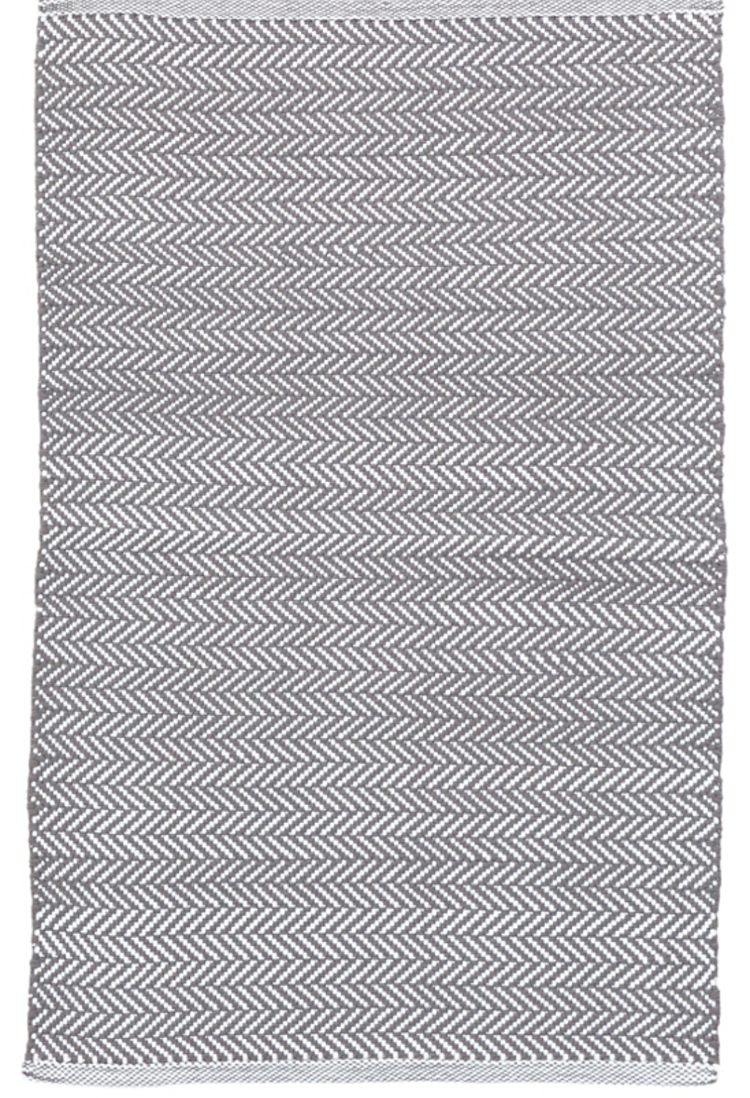 Dash Albert Herringbone Black Woven Cotton Rug 2.5X12